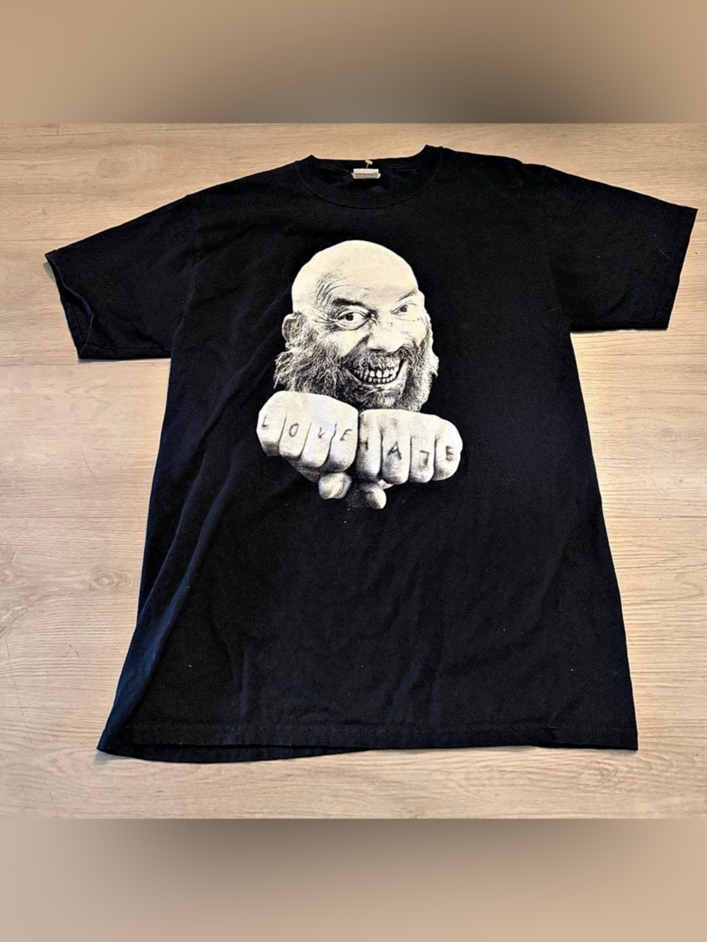 Rare Size M Men's Black Captain Spaulding T-shirt Rob Zombie Love Hate Knuckles